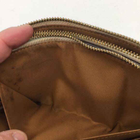 Coach Double Zip Coated Canvas Signature C Wallet Wristlet Pouch Style F16109 - Picture 13 of 16